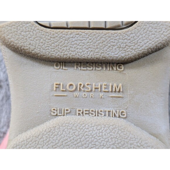 Florscheim Steel Toe Shoes Mens M 7-W8.5 Brown Leather Slip On Safety Workwear - Picture 7 of 12